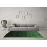 Tapis contemporains vert émeraude lavable à la machine 1791
