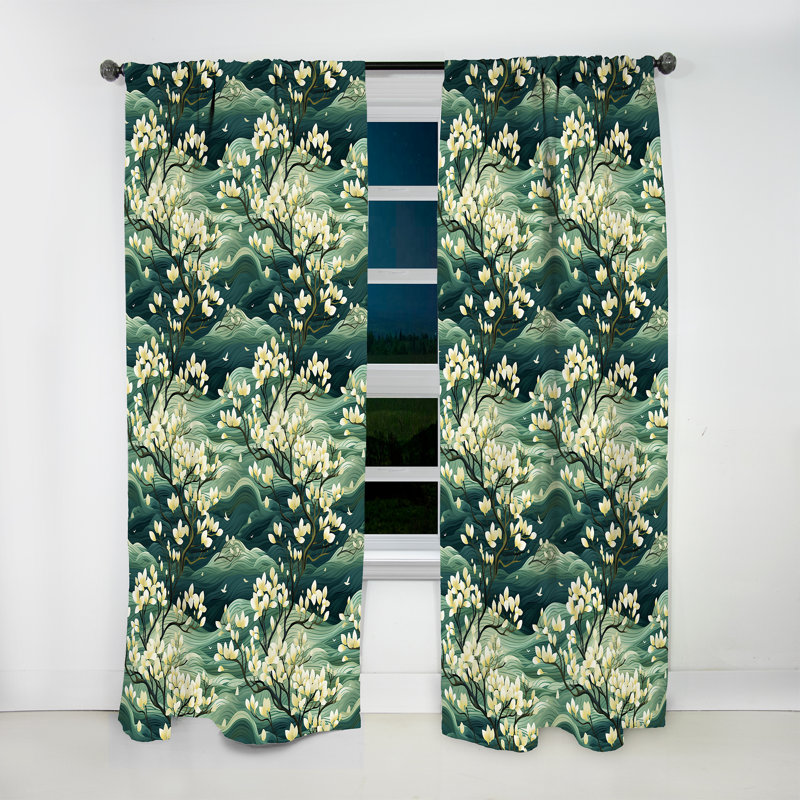 Motif tropical Mangrove Serenity - Rideau floral - Rideau floral obscurcissant - 1 panneau, L 52 po x L 108 po