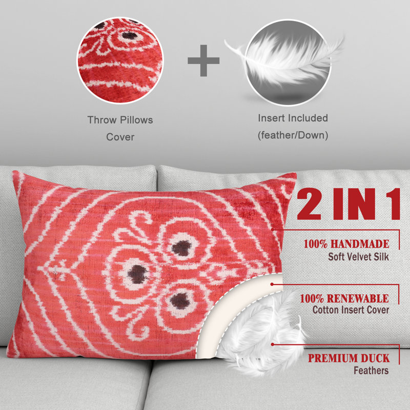 Lumbar Pillow Cover & Insert, Toile