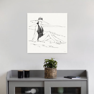 Bathing Beauties I Neutral Coastal Art