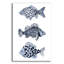 Art mural en verre épique «Blue Fish 2» par Emma Scarvey, 16 po x 24 po-1909206440