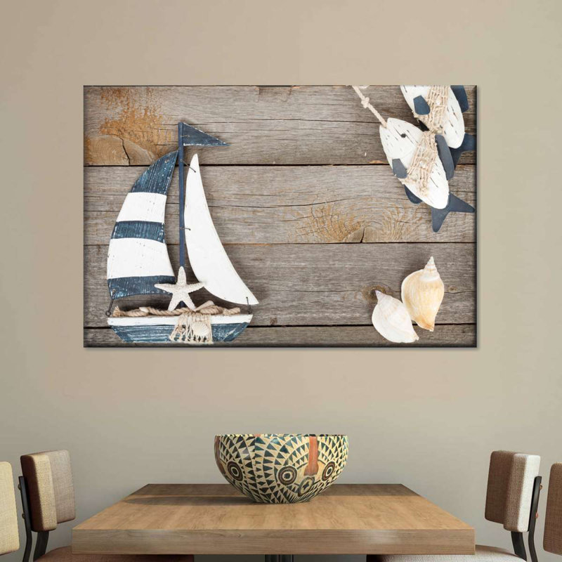 Jouet voilier sur toile, H 26 po x l 39 po x P 1,25 po