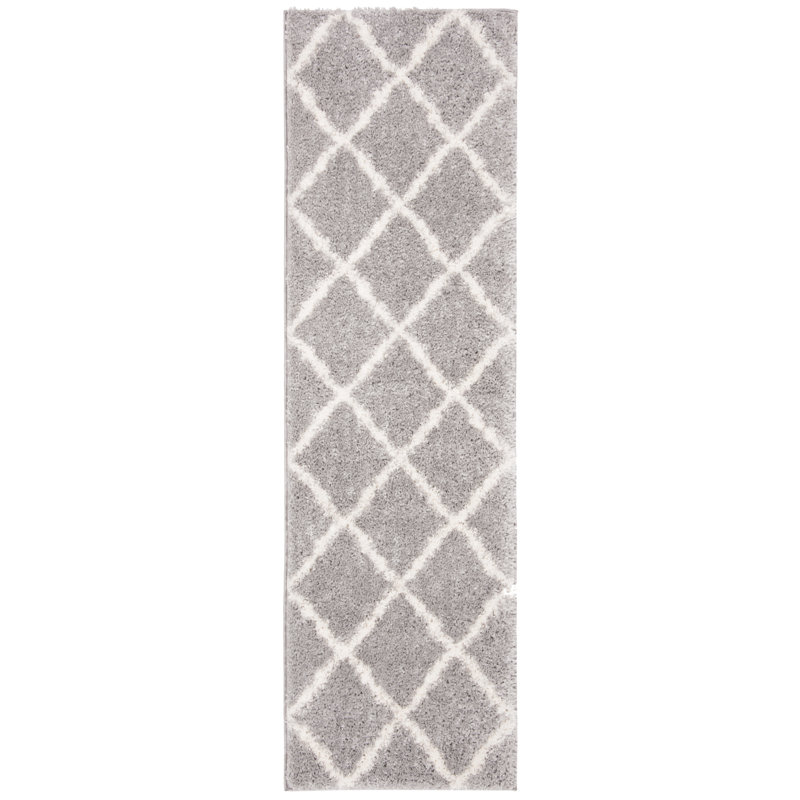 Lamoreaux Shag Performance Geometric Rug, Runner 2'3" x 7'