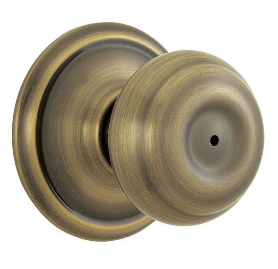 Bouton de porte d'intimité Georgian, Laiton antique
