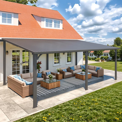 Hardtop Gazebo With Galvanized Steel Sloping Roof