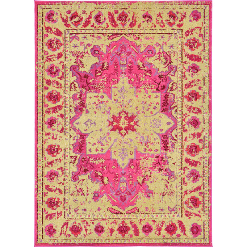 Eddins Washable Oriental Indoor Rug, Rectangle 10'6" x 16'5"