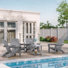 4-Piece Weather-Resistant HDPE Adirondack Chair With Side Table