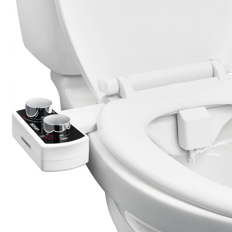 Fixation de bidet pour toilette à deux buses non électriques à pression réglable