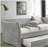 Transitional Style 1pc Twin Size Daybed w/ Trundle Flared Arms Mattress Ready Gray Finish Primary Living Room-899799717