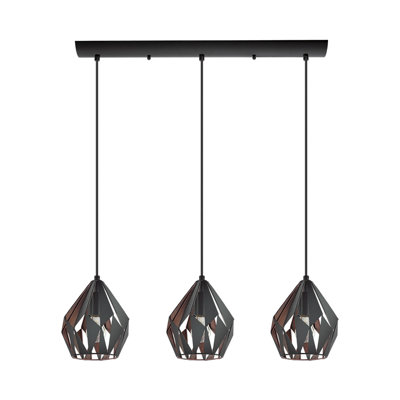 Birchard 3 Light Metal Dimmable Pendant