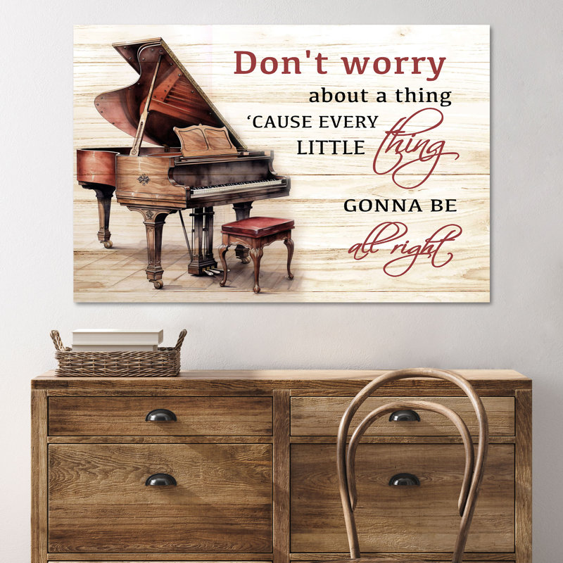«Yellow Piano», art textuel sur toile tendue, H 11 po x l 14 po x P 2 po