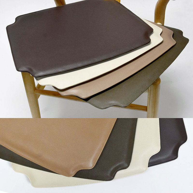 Coussin de chaise de salle à manger avec accoudoirs en bois Wishbone, Brun moyen