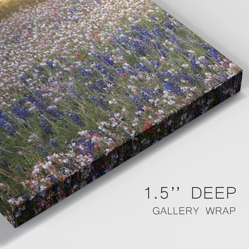 Morning Meadow Sunrise - toile tendue avec châssis de qualité supérieure - prête à être accrochée, H 27 po x l 54 po x P 1 po