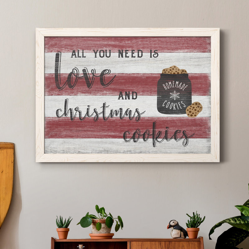 Biscuits de Noël - Impression sur toile, H 37,5 po x l 27,5 po x P 1,5 po, Blanc