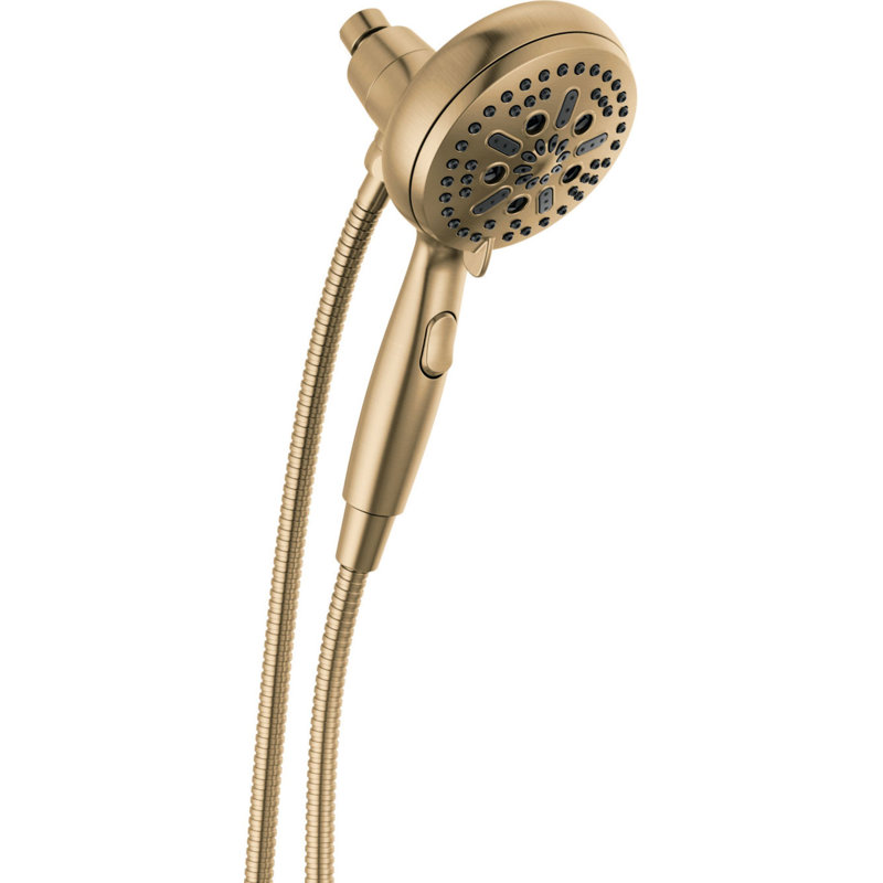 Suredock Magnetic Full Handheld Shower Head with H2Okinetic Technology, Champagne Bronze