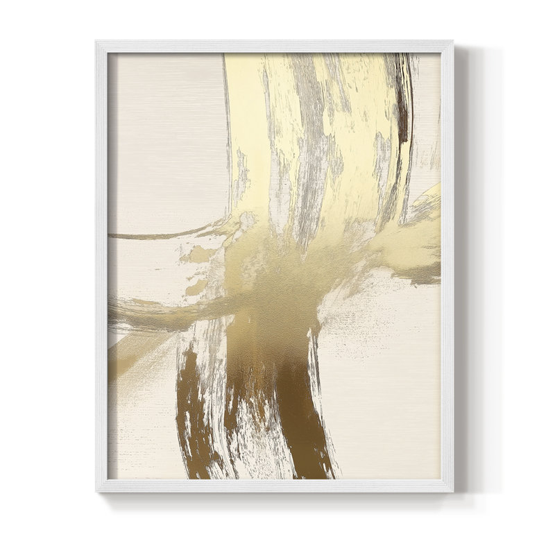 "Abstract", abstrait encadré, prêt à accrocher, H 10 po x l 8 po, Blanc