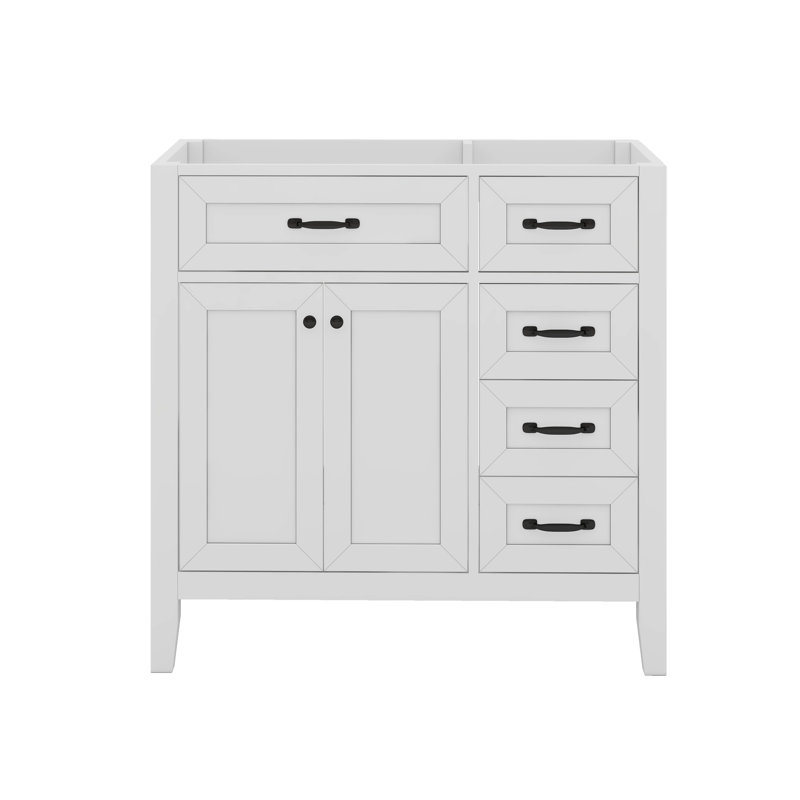 36" Bathroom Vanity Without Sink, White