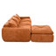 Canapé de 116 po entièrement compressé avec mousse à haute densité, dossier et coussin de siège intégrés, bordure décorative, conception sans pieds sans cadre, aucun assemblage requis, combinaison libre, chenille de particules-129381365