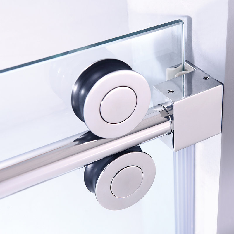 Modern 60" W X 76" H Single Sliding Frameless Shower Door With 3/8-in (10mm) Tempered Glass And Sgcc Certified