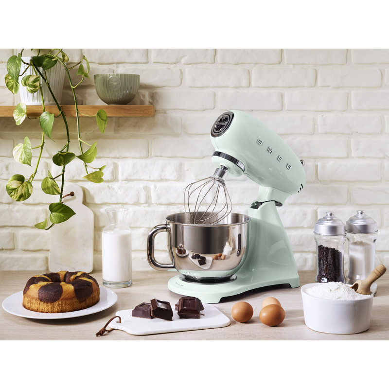 SMEG 50's Retro Style Aesthetic Stand Mixer single color, Pastel Green