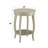 Wooden Accent Table With Antique White - Bottom Shelf And Round Leg Storage Legged Design-1318150580