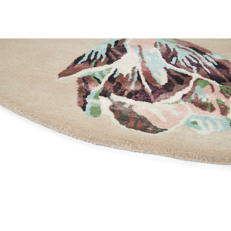 Handmade Wool Area Rug, Round 6'7"