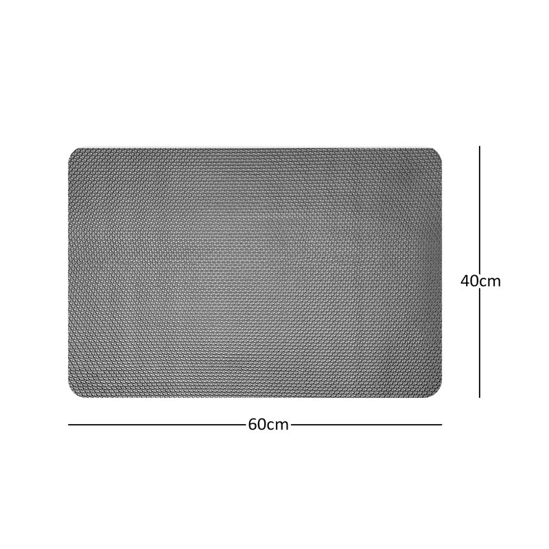 Plastic / Acrylic Shower Mat, 60cm, 40cm, Gray/Brown