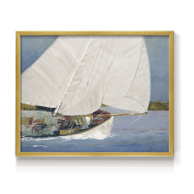 LAKE SAILING -Framed Print - Restickable