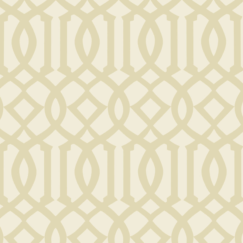 Imperial Trellis II Wallpaper, Sand/Ivory