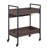 Jerrick Walnut & Black Finish Serving Cart