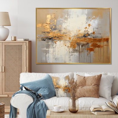 Golden Gleam III - Abstract Collages Wall Art
