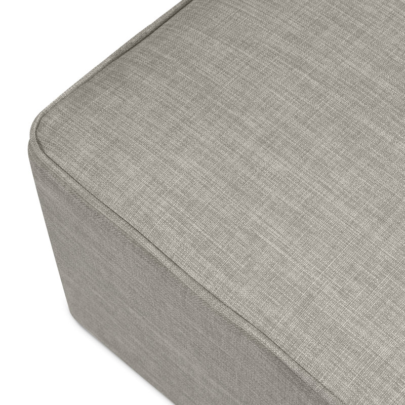 Universal 22" Square Standard Ottoman,  Performance Gray 100% Polyester