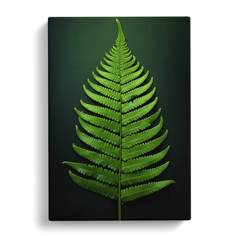 Fern Leaf Tachisme - Wrapped Canvas