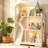 Modern Dollhouse, Kids Book Toy Display Freestanding Bookshelf, 3 Tier Kids Dollhouse For Children Above 3 Years Old Role Playing