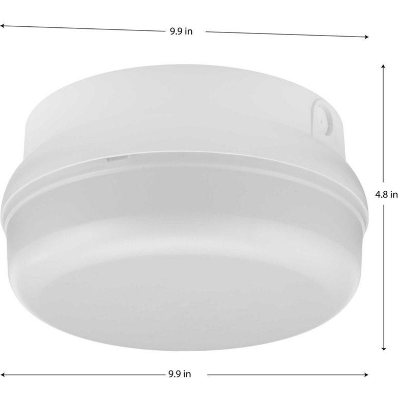 Satin White Polycarbonate LED Outdoor Flush Mount