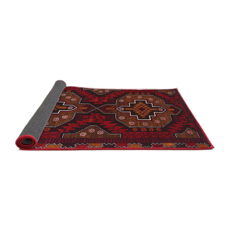 Rouge sud-ouest Martin Tapis décoratif, Rond 8 pi