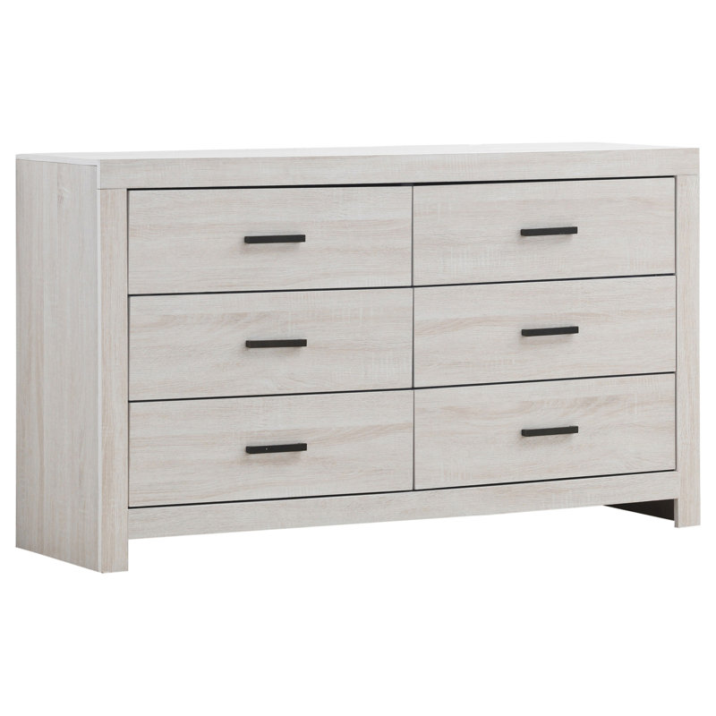 Commode 6 tiroirs, Blanc