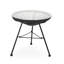 Table d'appoint avec plateau en verre trempé lisse - Option d'extérieur et de décoration