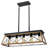 Adjustable 5-Light Farmhouse Industrial Linear Pendant Light Natural-1689036450