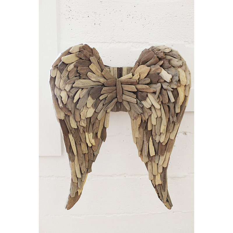 Driftwood Angel Wings Wall Décor
