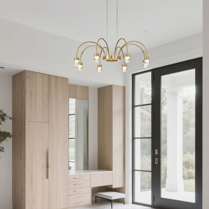 Lustre 8 lumières DEL Vario, Diffuseurs globes