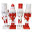 12" Red & White Nutcrackers, 4 Asst.