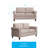 53.5" Upholstered Loveseat Sofa, Linen 2-Seat Sofa with Wooden Frame,Beige-1269527416