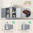 Pedestal Sink Storage Cabinet, Bathroom Sink Cabinet with 2 Barn Doors and Adjustable Shelf (Without washbasin)-122273756