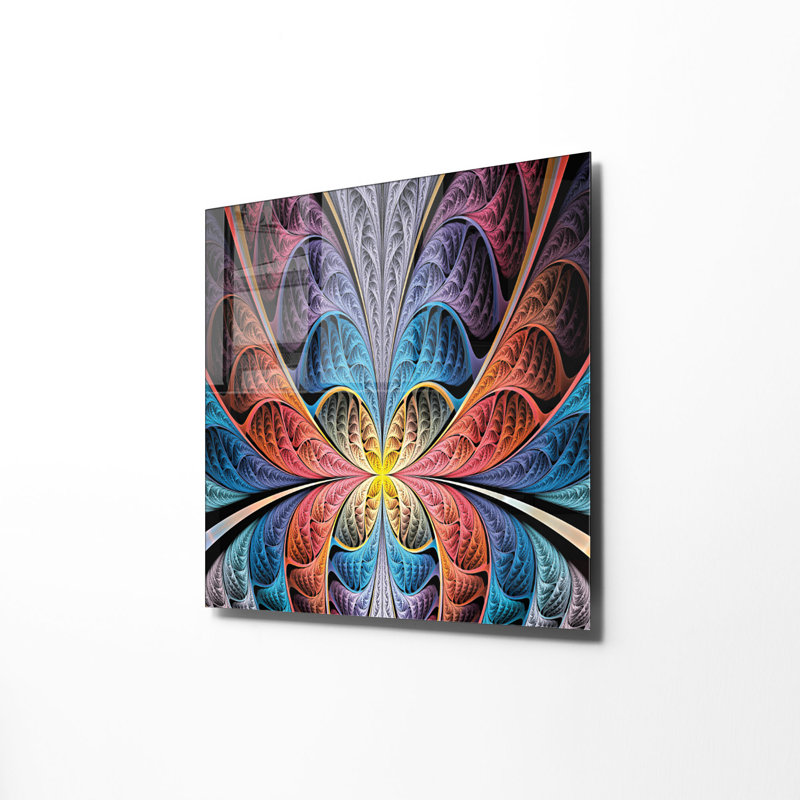 Élégante peinture décorative en verre trempé 23,6 po x 23,6 po | 100% verre trempé, épaisseur: 0,16 pouce | Parfait pour la décoration intérieure, le salon et le bureau | Pièce d'art moderne, durable et élégante