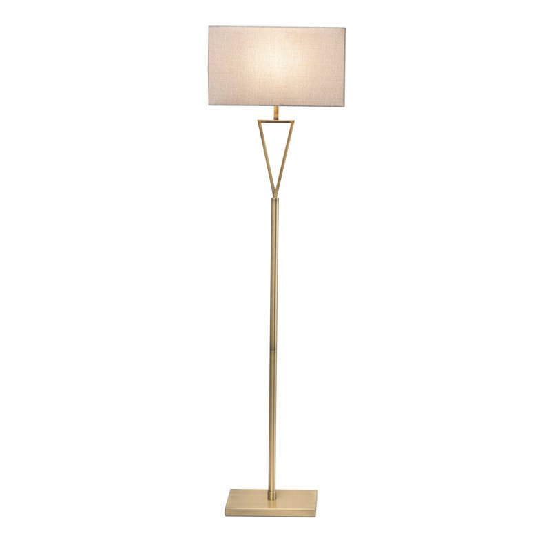 Sevastian 157cm Rectangle Slimline Floor Lamp, Polished, Grey