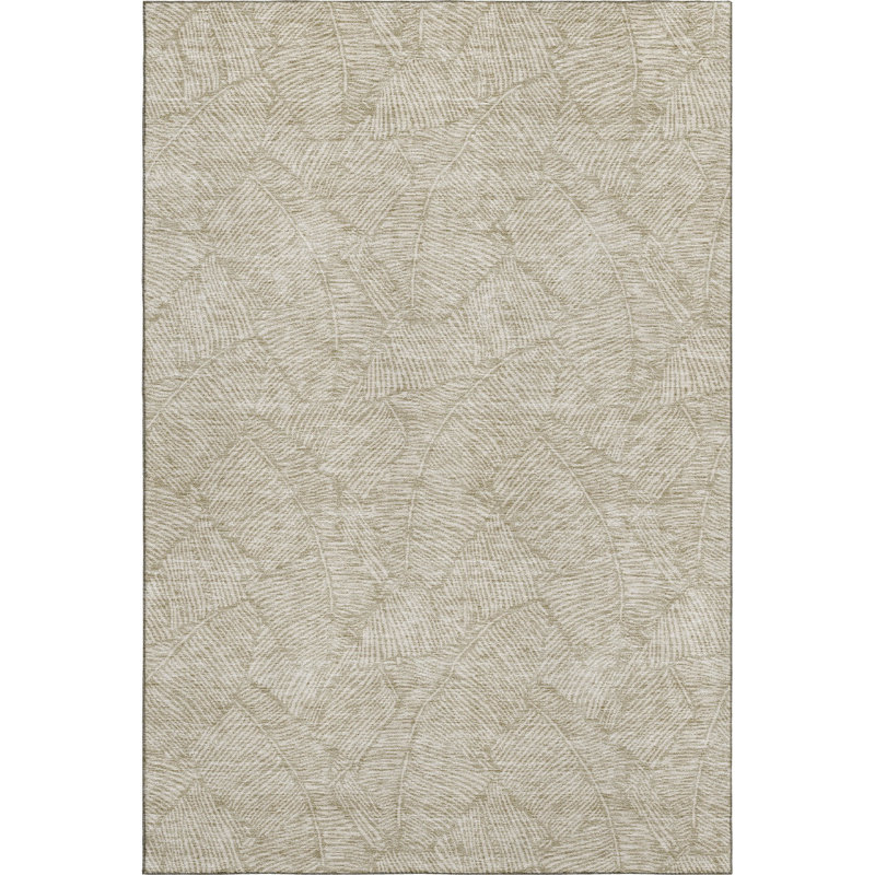 Premium Machine Washable Prisco Taupe Rug, Rectangle 3' x 5'