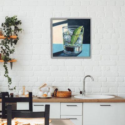 Giclée encadrée de gin fort et tonique, design par Kate Jarvik Birch