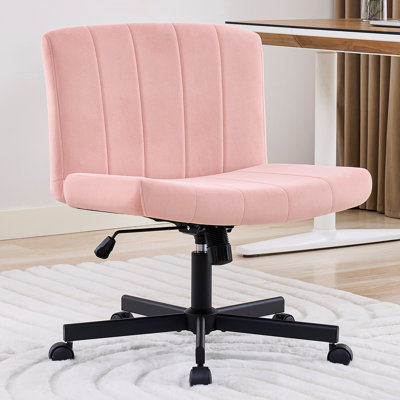 Chaise moderne avec roulettes et siège large sans accoudoirs pour le bureau à domicile