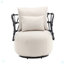 Chaise d'appoint rembourrée et capitonnée-745928714